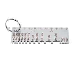2 Pack Stainless Steel Sheet Metal Thickness Gauge Wire Size Measuring Tool
