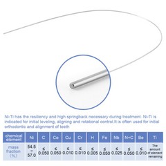 50X Dental Orthodontic Super Elastic Niti Arch Wire ROUND 012 Upper Nature