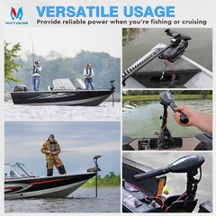 MICTUNING Trolling Motor Plug and Receptacle 12-24V 8 AWG Socket for Marine Boat