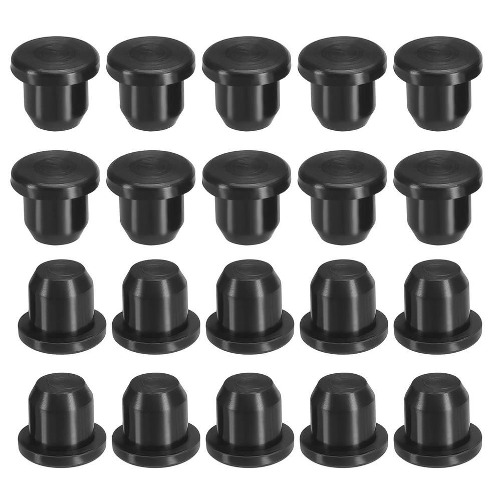 Silicone T-hole Stopper 8.3mm/0.33inch, 20Pack Plug for Cable Gland Hole, Black