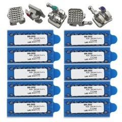 Dental Orthodontic Metal Brackets MIM Mini Braces Roth MBT 022 018 345 Hooks 5-5
