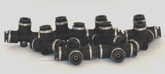 MHDB8002C DOT Push Lock Composite Union Tee Fitting, 1/4 In. Tube Size – (10)