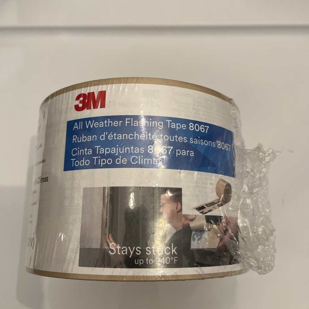 NEW – SEALED 3M 8067 4″ x 75′ (25 yds) All Weather Flashing Tape – Tan