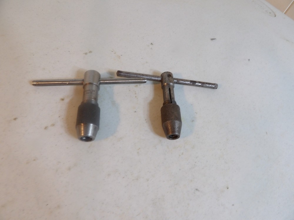 One Starrette “T” Handle Tap Holder 93-B & one unmarked