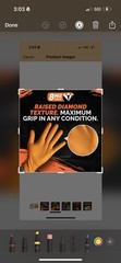 GripProtect 8 Mil Nitrile Gloves Chemical Resistant Diamond-Raised Textured L