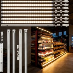 Gondola Shelving Lighting kit includes power supply all accessories 8-pack 3Ft