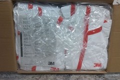 3M 4565-BLK-L 25 Pk Size L Zipper Closure Disposable Coveralls