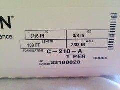 100 Ft Coil! Versilon® Tubing C-210-A 3/16″ ID x 3/8″ OD x 3/32″ Wall -AEM02013