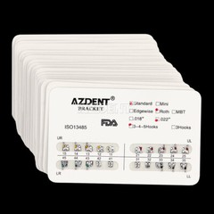 20 Packs AZDENT Dental Orthodontic Brackets Braces Standard Roth.022″ Hooks 345