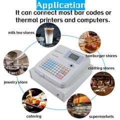 Electronic Pos Cash Register Cashier Machine With Drawer Financial Equipment