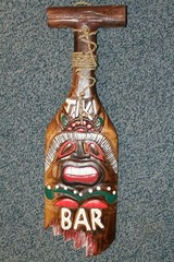 Restaurant Tiki Decor Handmade Wood Tiki Masks Tropical Colors Salty Pirates 3