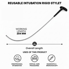 Reusable Intubation Stylet 12.5″ Autoclavable 5 mm Ball Tip Airway Instruments