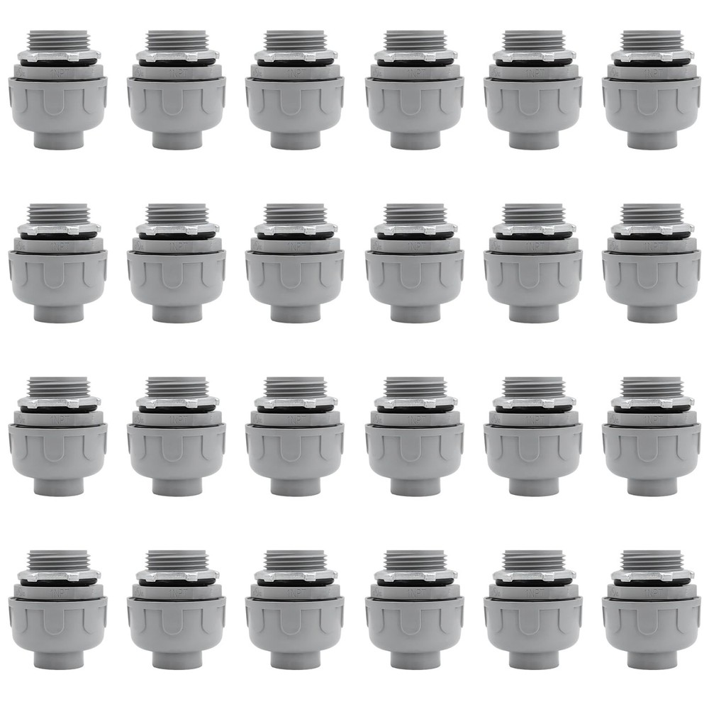 1 inch Liquid Tight Connector PVC Flexible Conduit Connector,Straight 180 Deg…