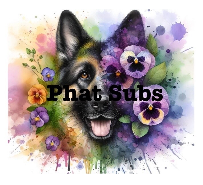 20oz Sublimation Tumbler Wrap German Shepherd Watercolor Flowers Heat Transfer