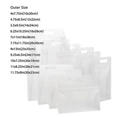 Multi-Size Mylar Frosted Matte Reclosable Stand Up Bag w/ Hang Hole