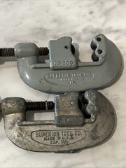 Lot Of 2: SUPERIOR TOOL Metal / PVC Tube Cutter 1/8″ To 1-1/8″ USA #350