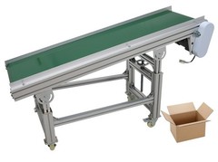 Inclined Belt Conveyor 59”x15.7” Transportation Machine Load 88Lbs 110V 120W