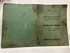 Bardons & Oliver Model 3, 5 & 7, Turret Lathe Operations and Maintenance Manual