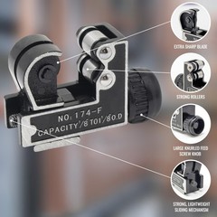 Pipe Cutter [1/8″ – 1 1/8″] Tube Cutter Tool for Copper Pipe, Stainless Steel…
