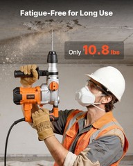VEVOR Rotary Hammer Drill 1-1/8 in SDS-Plus Electric for Concrete and Masonry