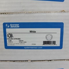 System Sensor SCWL Ceiling Strobe Fire Alarm Indoor 2-Wire Clear Lens White