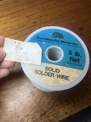 5 Pounds Federated-Fry 50/50 Tin/Lead Solder Wire Solid, .062”