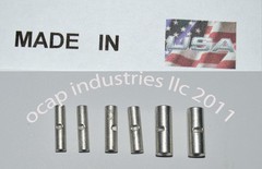 75 PK 10-12 14-16 18-22 GAUGE UNINSULATED BUTT CONNECTOR TERMINAL SEAMLESS 25 EA