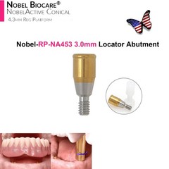 US Implant Nobel Active NP Ø3.5mm Locator Abutments PEEK Overdenture Male Cap