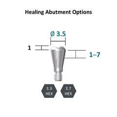 [Bone Level Tapered] Healing Abutment Int Hex 2.1/2.5mm for Hiossen/Korea Made