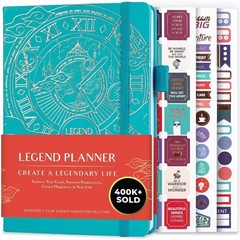 Legend Planner Weekly & Monthly Life Planner A5 (Turquoise)