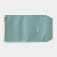 Traveler’s Company Passport Size Paper Cloth Zipper Case Sky Japan Made