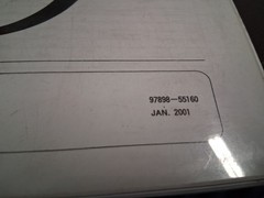 97898-55160 KUBOTA ILLUSTRATED PARTS LIST D722-EB-RAND-2 DIESEL ENGINE Manual