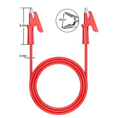Alligator Clips Electrical Test Leads Dual Ended Crocodile Wire Cable Flexible