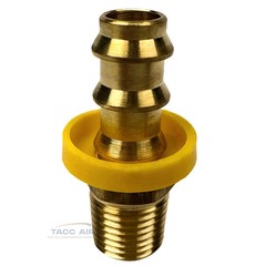 2 Pack Easy Lock Brass Hose Barb Fitting Connector 3/8″ Push-Lock x 1/4″ MNPT