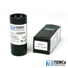 TEMCo 340-408 uf/MFD 110-125 VAC volts Round Start Capacitor 50/60 Hz -Lot-1