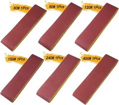 6 PACK 6×48 inch Sanding Belts 60 80 120 150 240 400 Grit Belt Sander Sandpaper