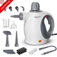 Multi-Surface Handheld Pressurized Steam Cleaner with 13 PCS LARGE, White
