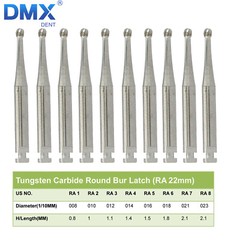 Round Carbide Burs for Slow Speed Latch RA (Choose Your Size & Qty) 22mm 26mm A