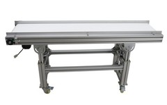 110V 59″L×7.9″W Electric Commercial PVC Belt Conveyor Aluminum Body 120W 66Lbs