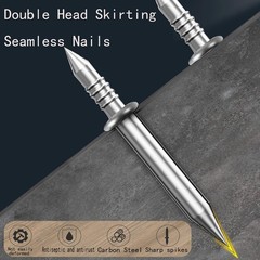 Double Headed Seamless Nails 300 Pack – Invisible No Mark for Trim and Baseboard