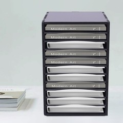 15.7in Desktop Sorter 11 Compartment Wooden Office Desk File Holder Organizer