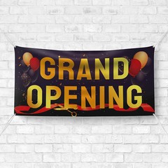 Grand Opening Banner 13 oz Heavy Duty Vinyl Grand Opening Sign – Business