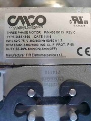 Columbus Mckinnon GEARMOTOR, 1HP – 460/3/60, FOR 160mm ENDTRUCKS UP TO 125 FPM