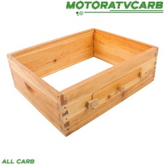 ALL-CARB Bee Hive 10 Frame Bee Box Starter Kit Beeswax Coated Fir Wood & Window