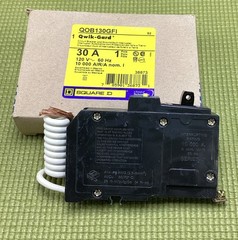 New Circuit Breaker Square D QOB130GFI 30 Amp ONLY FOR BOLT ON PANEL GFCI @