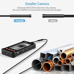 Oiiwak 8.5mm Industrial Endoscope Camera For Cars 1080P 4.3″ IPS IP68 Waterproof