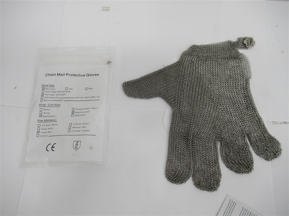 Franklin , Stainless Steel Reversible Chain Mail Protective Glove , Large