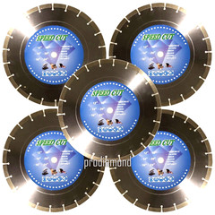 14″ (5pk) Concrete Masonry Asphalt 12.9MM Hi Seg Diamond Blade MORE DIAMOND