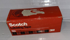 VTG Lot 10 Rolls Scotch 3M 760 Labeling Tape 1/4″ X 144″ Black Made in UK