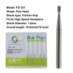 Wave Dental Surgical Carbide Burs FG SURG 25mm FG 19mm Latch Burs LA HP Straight